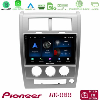 Pioneer AVIC 8Core Android13 4+64GB Jeep Cherokee (KK) 2008-2012 Navigation Multimedia Tablet 10
