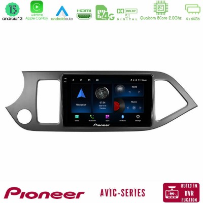 Pioneer AVIC 8Core Android13 4+64GB Kia Picanto Navigation Multimedia Tablet 9