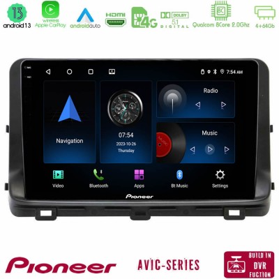 Pioneer AVIC 8Core Android13 4+64GB Kia Ceed 2018-2023 Navigation Multimedia Tablet 9