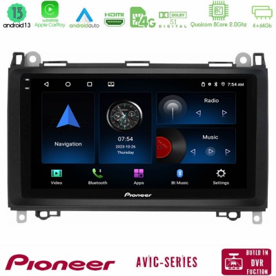 Pioneer AVIC 8Core Android13 4+64GB Mercedes A/B/Vito/Sprinter Class Navigation Multimedia Tablet 9