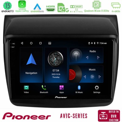 Pioneer AVIC 8Core Android13 4+64GB Mitsubishi L200 Navigation Multimedia Tablet 9