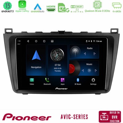 Pioneer AVIC 8Core Android13 4+64GB Mazda 6 2008-2012 Navigation Multimedia Tablet 9