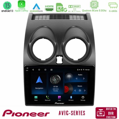 Pioneer AVIC 8Core Android13 4+64GB Nissan Qashqai J10 Navigation Multimedia Tablet 9