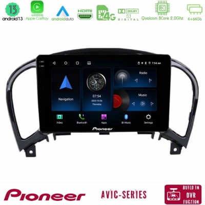 Pioneer AVIC 8Core Android13 4+64GB Nissan Juke Navigation Multimedia Tablet 9