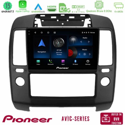 Pioneer AVIC 8Core Android13 4+64GB Nissan Navara Navigation Multimedia Tablet 9