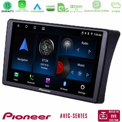 Pioneer AVIC 8Core Android13 4+64GB Nissan Navara D40 Navigation Multimedia Tablet 9