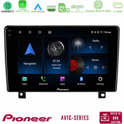 Pioneer AVIC 8Core Android13 4+64GB Opel Astra H Navigation Multimedia Tablet 9