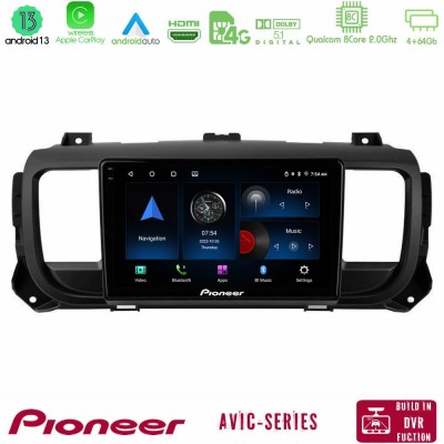 Pioneer AVIC 8Core Android13 4+64GB Citroen/Peugeot/Opel/Toyota Navigation Multimedia Tablet 9