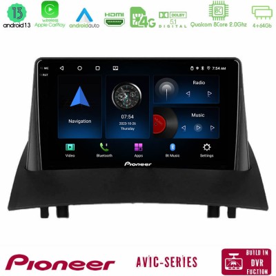Pioneer AVIC 8Core Android13 4+64GB Renault Megane 2 2002-2008 Navigation Multimedia Tablet 9