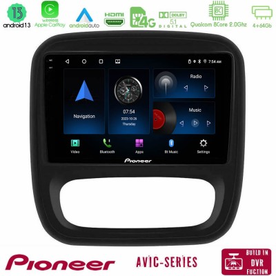 Pioneer AVIC 8Core Android13 4+64GB Renault/Nissan/Opel/Fiat Navigation Multimedia Tablet 9