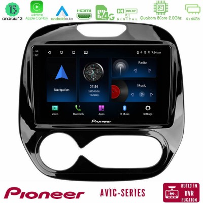 Pioneer AVIC 8Core Android13 4+64GB Renault Captur 2013-2019 (Auto AC) Navigation Multimedia Tablet 9