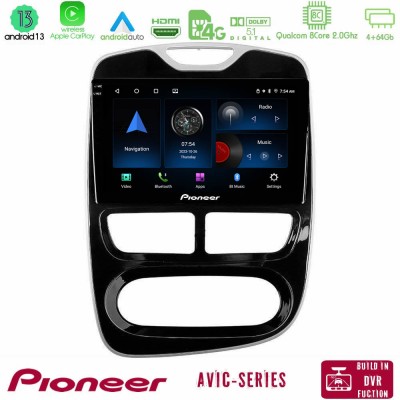 Pioneer AVIC 8Core Android13 4+64GB Renault Clio 2012-2016 Navigation Multimedia Tablet 10