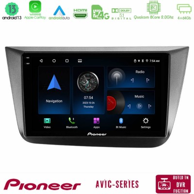 Pioneer AVIC 8Core Android13 4+64GB Seat Altea 2004-2015 Navigation Multimedia Tablet 9