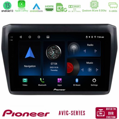 Pioneer AVIC 8Core Android13 4+64GB Suzuki Swift 2017-2023 Navigation Multimedia Tablet 9