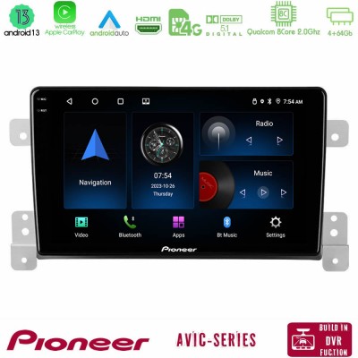 Pioneer AVIC 8Core Android13 4+64GB Suzuki Grand Vitara Navigation Multimedia Tablet 9