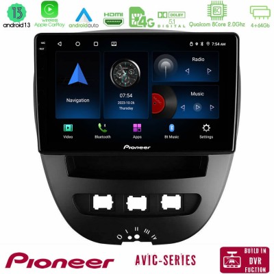 Pioneer AVIC 8Core Android13 4+64GB Toyota Aygo/Citroen C1/Peugeot 107 Navigation Multimedia Tablet 10
