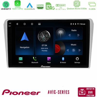 Pioneer AVIC 8Core Android13 4+64GB Toyota Avensis T25 02/2003–2008 Navigation Multimedia Tablet 9