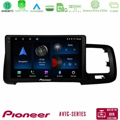 Pioneer AVIC 8Core Android13 4+64GB Volvo S60 2010-2018 Navigation Multimedia Tablet 9
