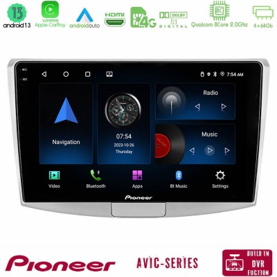 Pioneer AVIC 8Core Android13 4+64GB VW Passat Navigation Multimedia Tablet 10