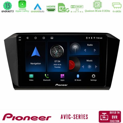 Pioneer AVIC 8Core Android13 4+64GB VW Passat Navigation Multimedia Tablet 10