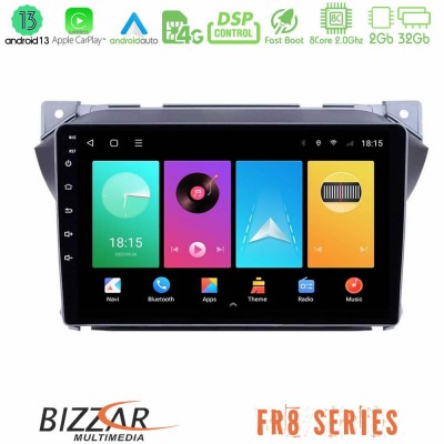 Bizzar FR8 Series Suzuki Alto & Nissan Pixo 8core Android13 2+32GB Navigation Multimedia Tablet 9