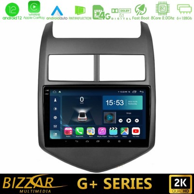 Bizzar G+ Series Chevrolet Aveo 2011-2017 8core Android12 6+128GB Navigation Multimedia Tablet 9