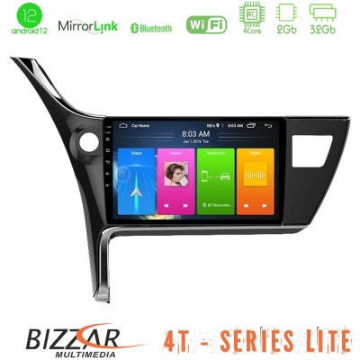 Bizzar 4T Series Toyota Corolla 2017-2018 4Core Android12 2+32GB Navigation Multimedia Tablet 10
