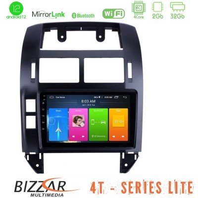 Bizzar 4T Series VW Polo 2002-2008 4Core Android12 2+32GB Navigation Multimedia Tablet 9