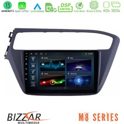 Bizzar M8 Series Hyundai i20 8core Android13 4+32GB Navigation Multimedia Tablet 9