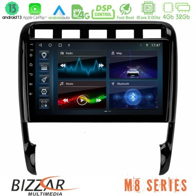 Bizzar M8 Series Porsche Cayenne 2003-2010 8core Android13 4+32GB Navigation Multimedia Tablet 9