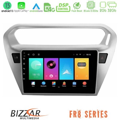 Bizzar FR8 Series FR8 Series Citroën C-Elysée / Peugeot 301 8Core Android13 2+32GB Navigation Multimedia Tablet 9