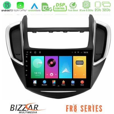 Bizzar FR8 Series Chevrolet Trax 2013-2020 8core Android13 2+32GB Navigation Multimedia Tablet 9