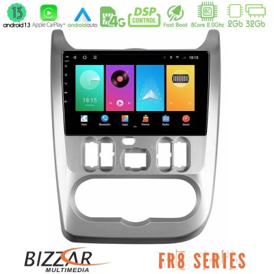 Bizzar FR8 Series Dacia Duster/Sandero/Logan 8core Android 11 2+32GB Navigation Multimedia Tablet 9