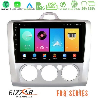 Bizzar FR8 Series Ford Focus Manual AC 8core Android13 2+32GB Navigation Multimedia 9