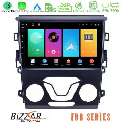 Bizzar FR8 Series Ford Mondeo 2014-2017 8core Android13 2+32GB Navigation Multimedia Tablet 9