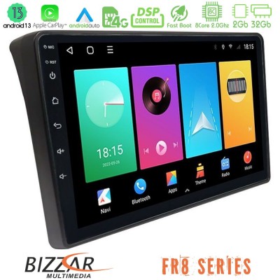 Bizzar FR8 Series Fiat Ducato/Citroen Jumper/Peugeot Boxer 8core Android13 2+32GB Navigation Multimedia Tablet 9