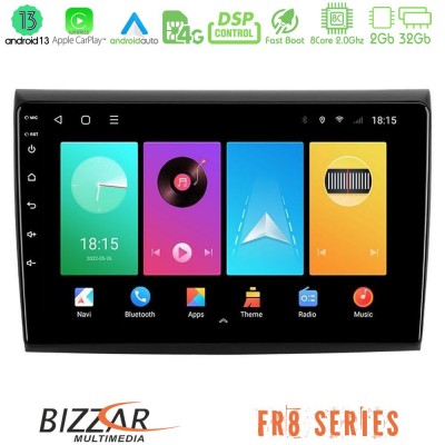 Bizzar FR8 Series Fiat Bravo 8core Android13 2+32GB Navigation Multimedia Tablet 9