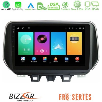 Bizzar FR8 Series FR8 Series Hyundai Tucson 2019-> 8Core Android13 2+32GB Navigation Multimedia Tablet 9