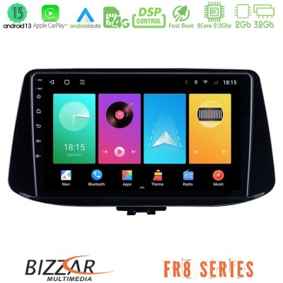 Bizzar FR8 Series Hyundai i30 8core Android13 2+32GB Navigation Multimedia Tablet 9