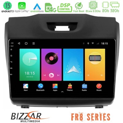 Bizzar FR8 Series Isuzu D-MAX 2012-2019 8core Android13 2+32GB Navigation Multimedia Tablet 9