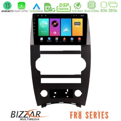 Bizzar FR8 Series Jeep Commander 2007-2008 8core Android13 2+32GB Navigation Multimedia Tablet 9