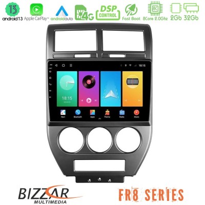 Bizzar FR8 Series Jeep Compass/Patriot 2007-2008 8core Android 11 2+32GB Navigation Multimedia Tablet 9