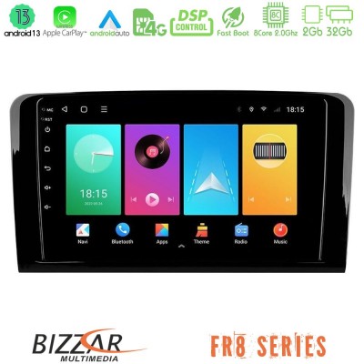 Bizzar FR8 Series Mercedes ML/GL Class 8core Android13 2+32GB Navigation Multimedia Tablet 9