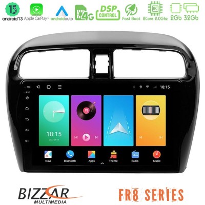 Bizzar FR8 Series Mitsubishi Space Star 2013-2016 8core Android 11 2+32GB Navigation Multimedia Tablet 9