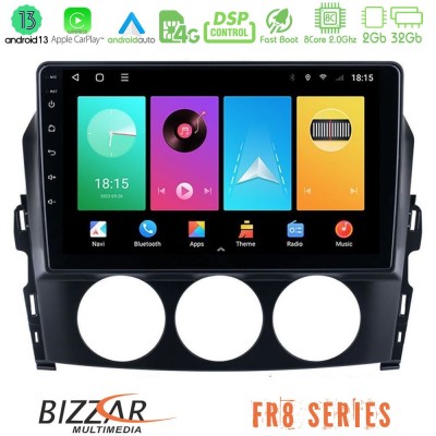 Bizzar FR8 Series Mazda MX-5 2005-2015 8core Android13 2+32GB Navigation Multimedia Tablet 9