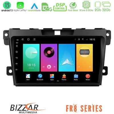 Bizzar FR8 Series Mazda CX-7 2007-2011 8core Android13 2+32GB Navigation Multimedia Tablet 9
