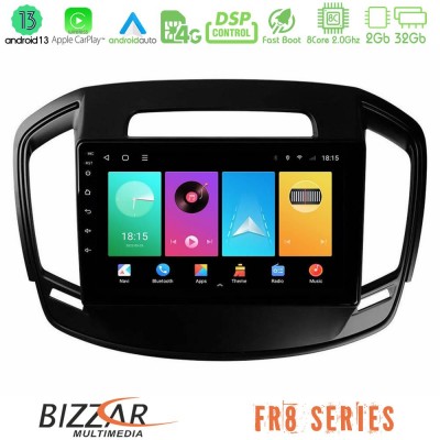 Bizzar FR8 Series Opel Insignia 2014-2017 8core Android13 2+32GB Navigation Multimedia Tablet 9