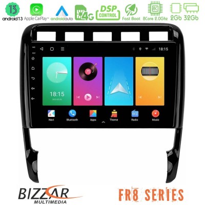 Bizzar FR8 Series Porsche Cayenne 2003-2010 8core Android13 2+32GB Navigation Multimedia Tablet 9