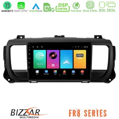 Bizzar FR8 Series Citroen/Peugeot/Opel/Toyota 8core Android13 2+32GB Navigation Multimedia Tablet 9