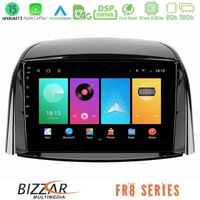Bizzar FR8 Series Renault Koleos 2007-2015 8Core Android13 2+32GB Navigation Multimedia Tablet 9